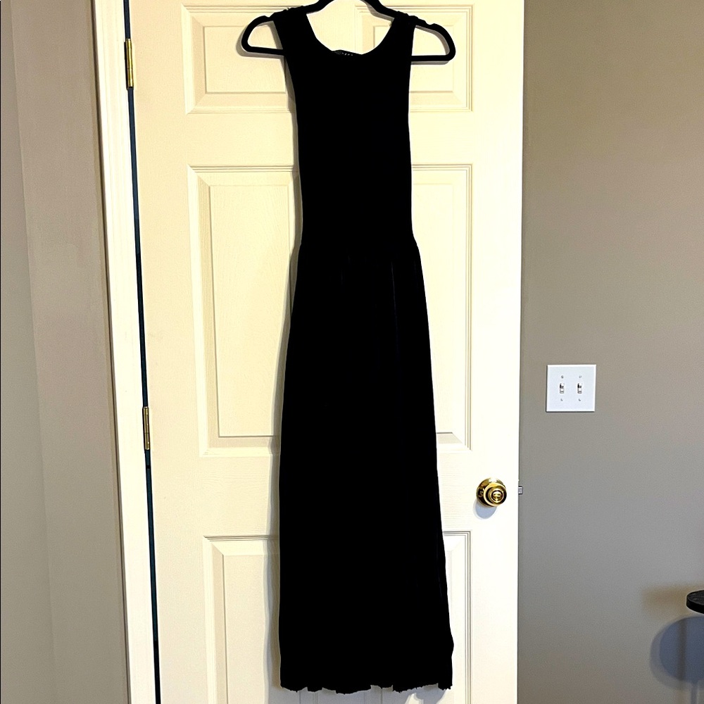 Lioness Black Satin Maxi Dress